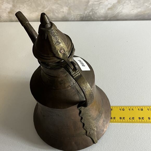 Vintage Hand Forged Lidded Coffee Urn Pitcher Copper Turkish Middle Eastern - Picture 15 of 16
